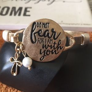 Gold inspirational bracelet,